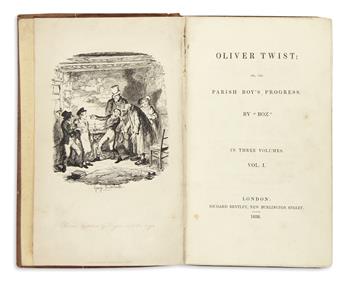 DICKENS, CHARLES. Oliver Twist; or, The Parish Boys Progress.